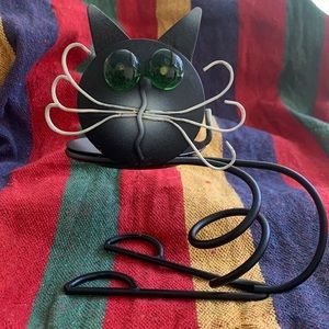 ❤️HP❤️Vintage black cat candle holder